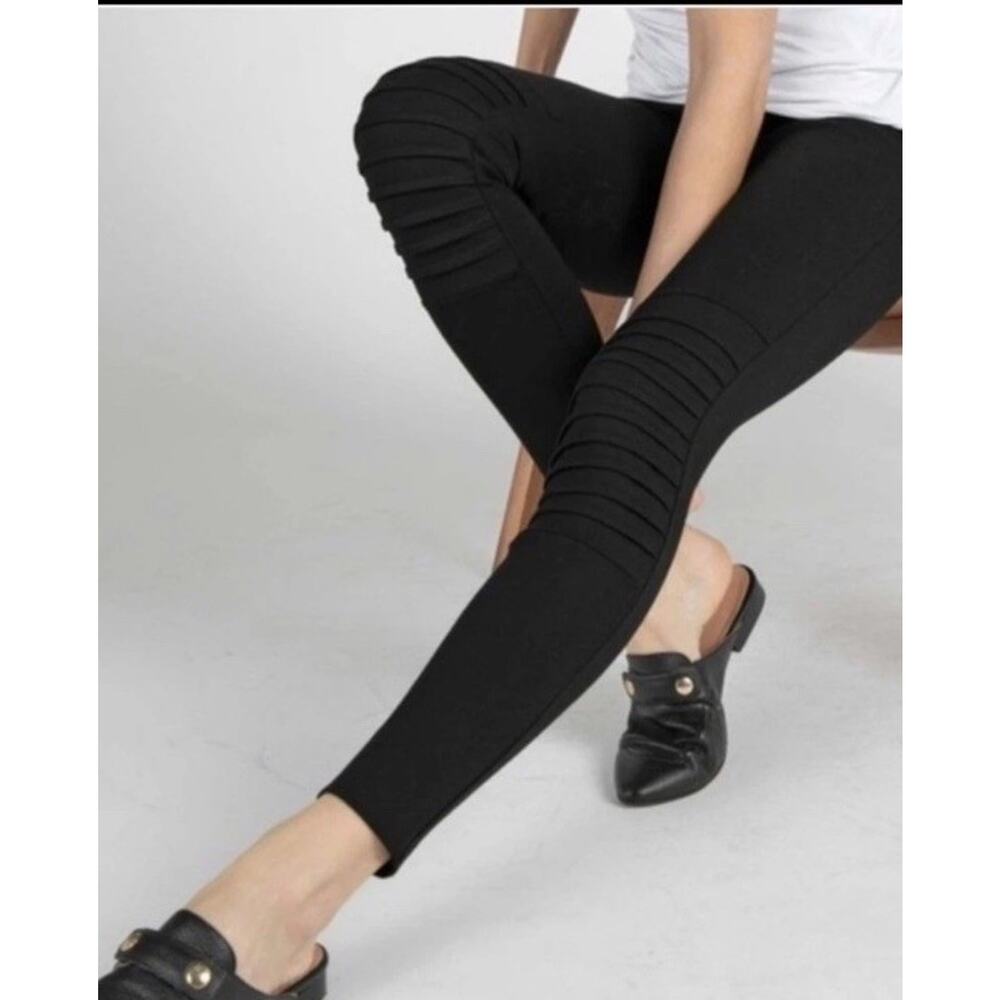 RUTI Sz US 6 (Ruti 1) All Mighty MOTO Ponti Leggings Black Pull On Pants
